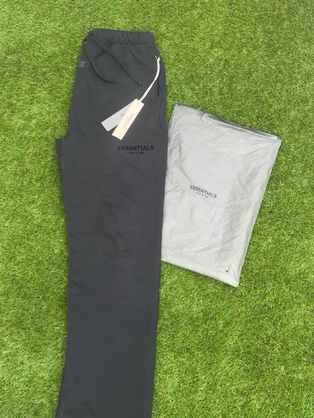 Black baggy essential sweatpants-medium